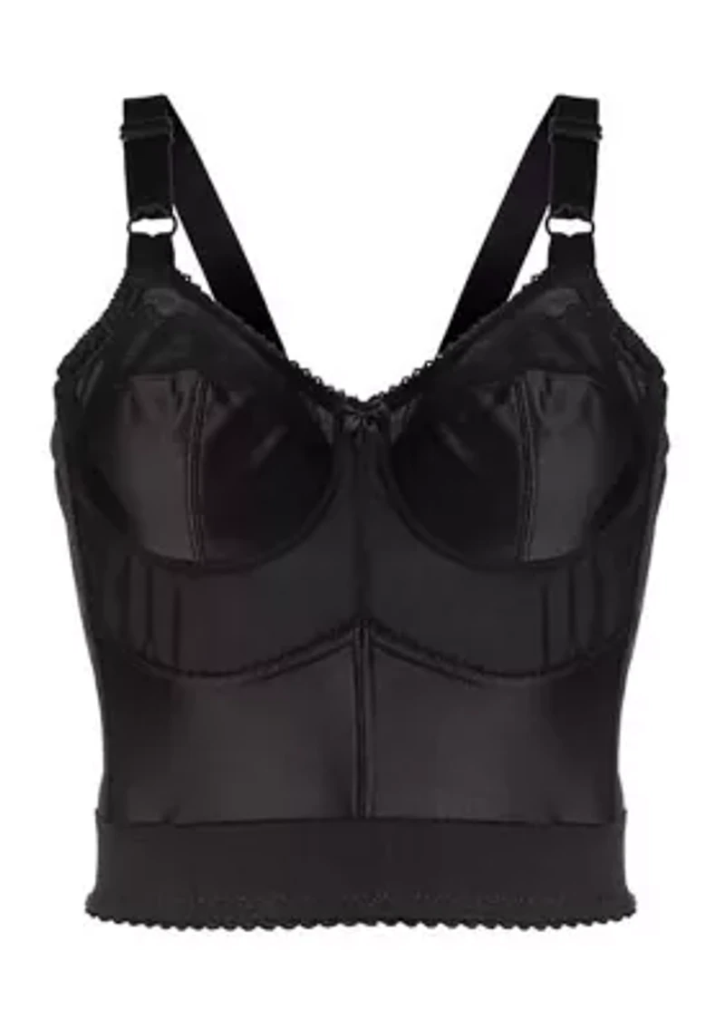 Embroidered Soft Cup Long Line Bra