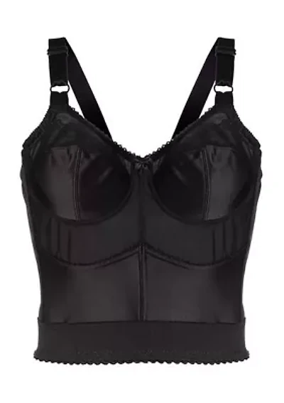 Embroidered Soft Cup Long Line Bra