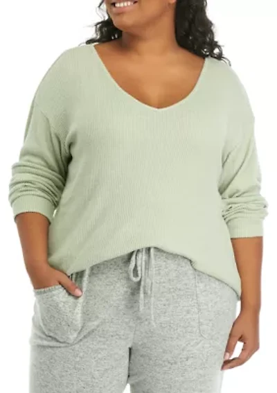 Plus Hacci Knit Sleep Shirt