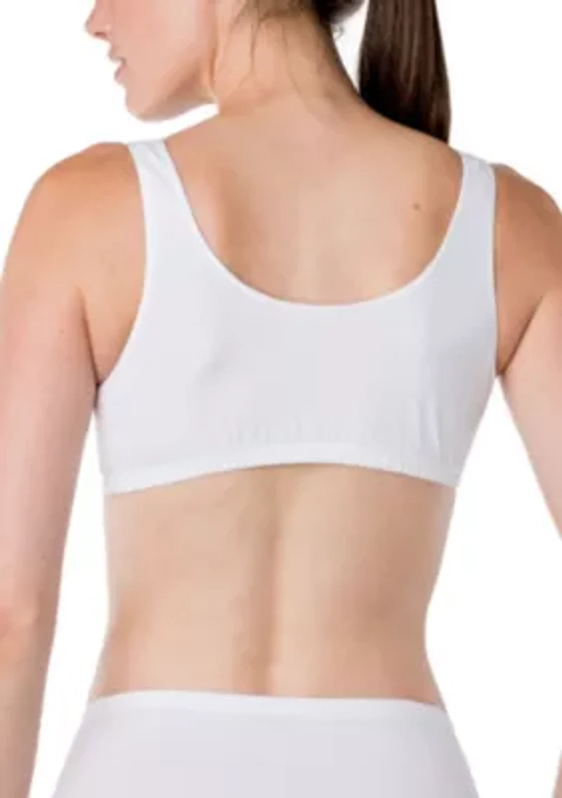 Essentials Soft Cotton Crossover Bra