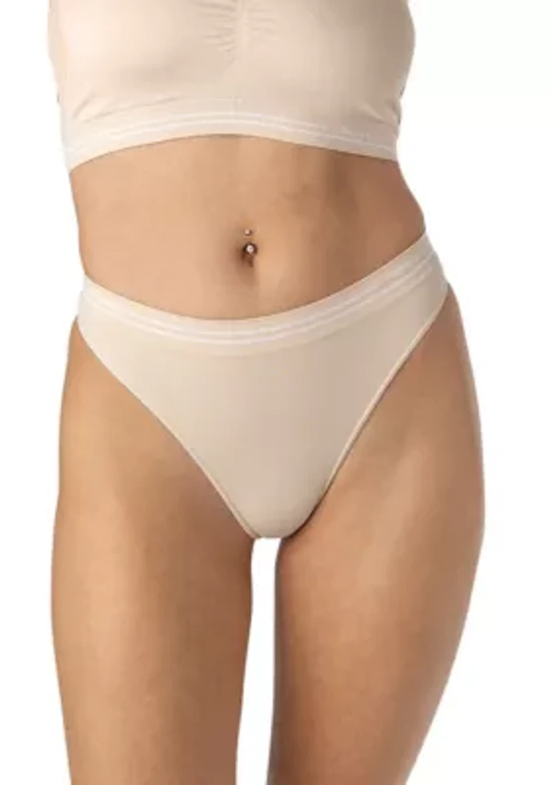 Seamless Signature Mid Rise Thong