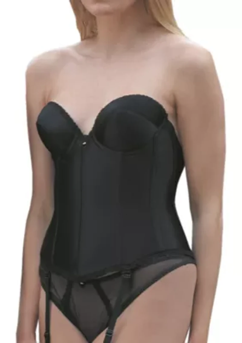 Deep Plunge Strapless Bustier