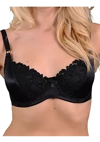 Elegant Floral Embroidered Top Cup Bra