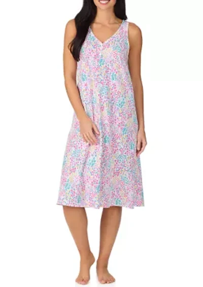 Women's Sleeveless Midi Night Gown