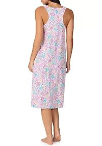 Women's Sleeveless Midi Night Gown