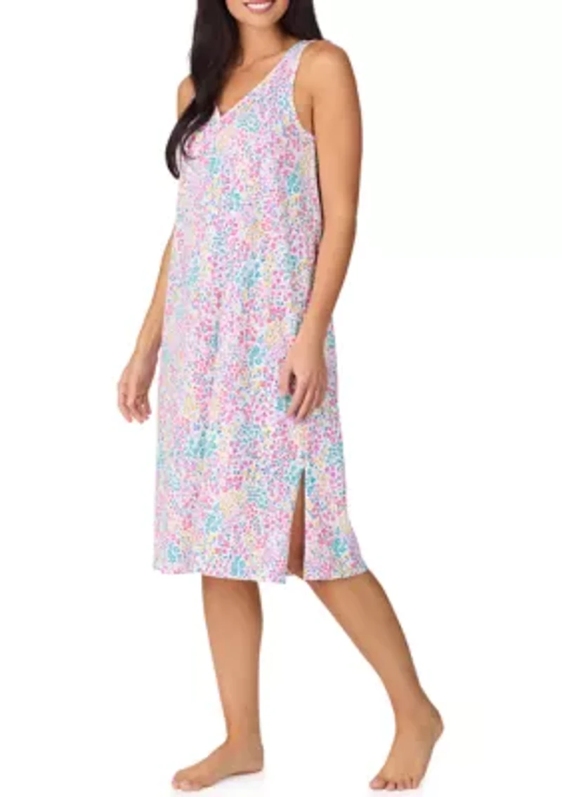 Women's Sleeveless Midi Night Gown