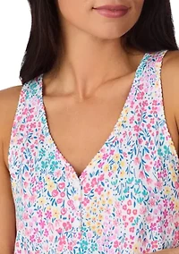 Women's Sleeveless Midi Night Gown