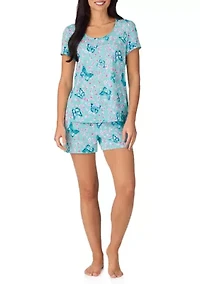 Women's Short Sleeve Shorts PJ Set
