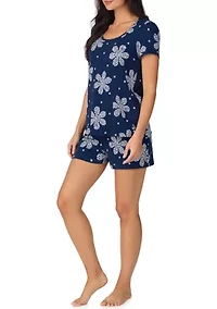 Women's Short Sleeve Shorts PJ Set