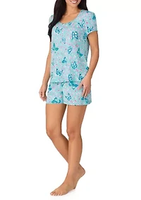 Women's Short Sleeve Shorts PJ Set