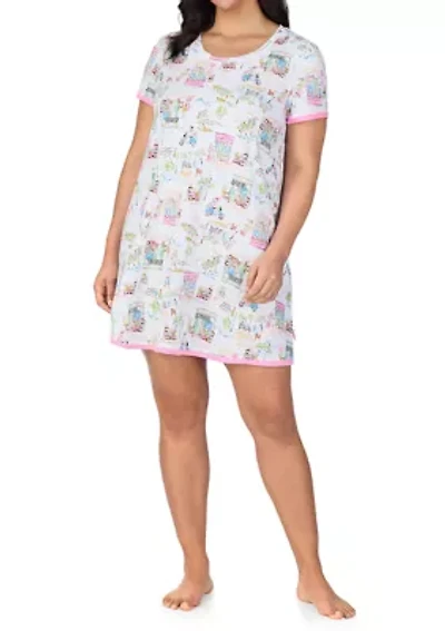 Women's Short Sleeve Sleep Shirt