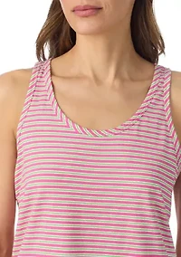 Sleeveless Tank Top and Boxer Shorts Pajama Set