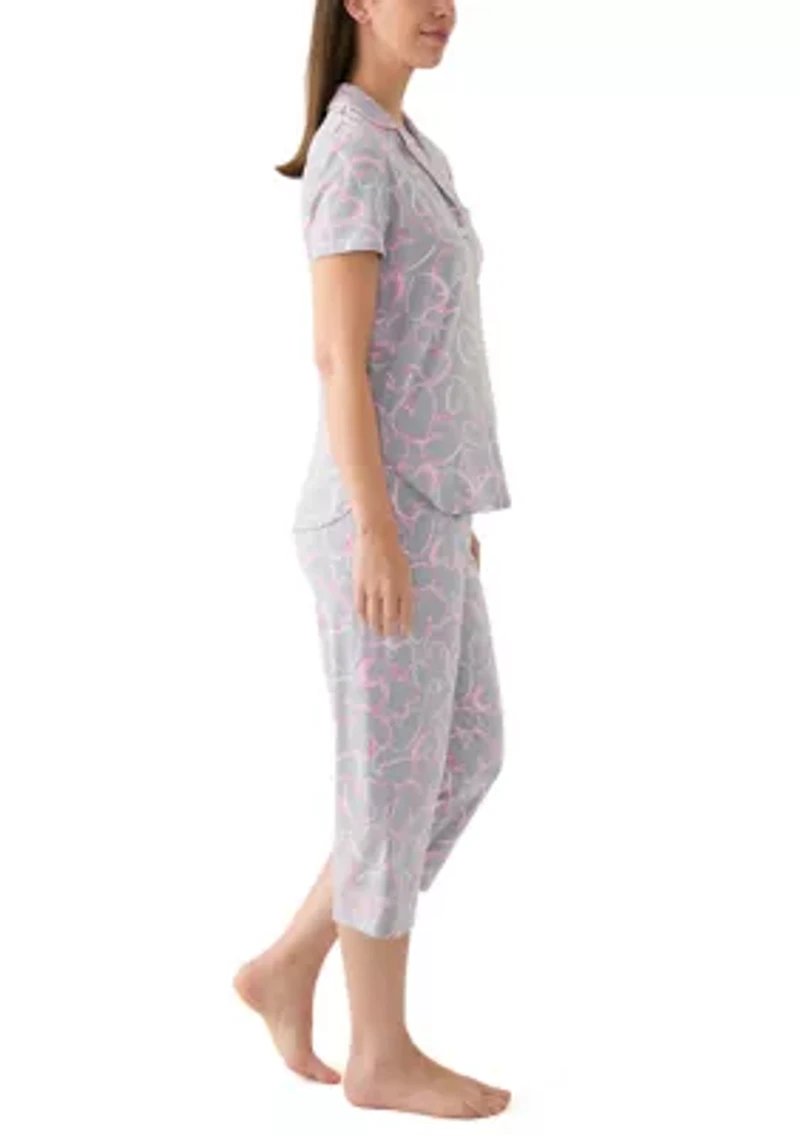 Short Sleeve Notch Pajama Set