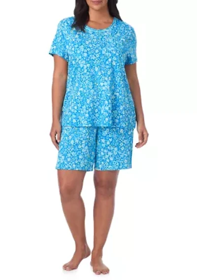Women's Short Sleeve Bermuda Shorts Pajama Set
