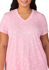 Plus Short Sleeve Top and Pant Set