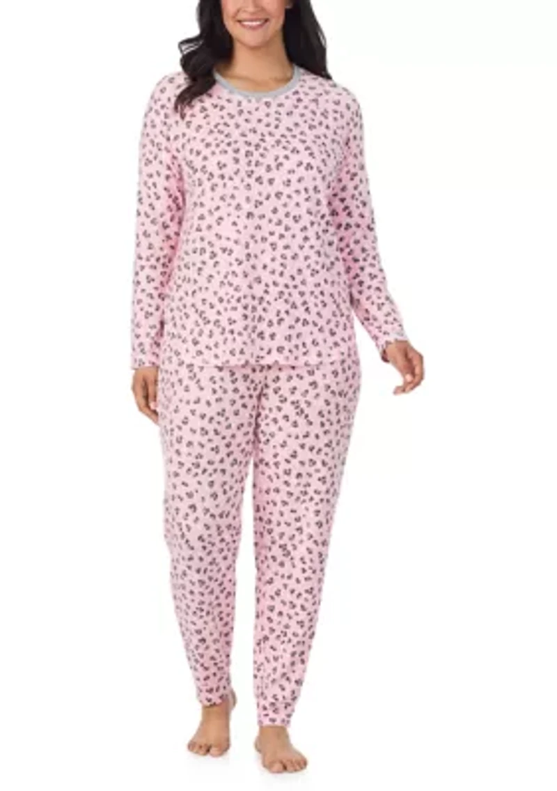 Plus Long Sleeve Jogger Pajama Set
