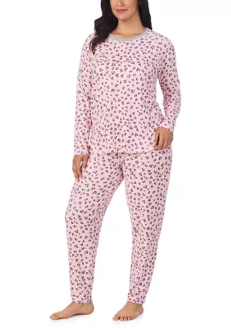 Plus Long Sleeve Jogger Pajama Set