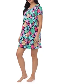 Short Sleeve Sleepshirt Nightgown
