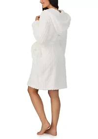 Long Sleeve Hooded Short Robe