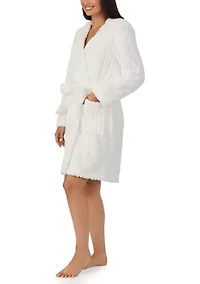Long Sleeve Hooded Short Robe