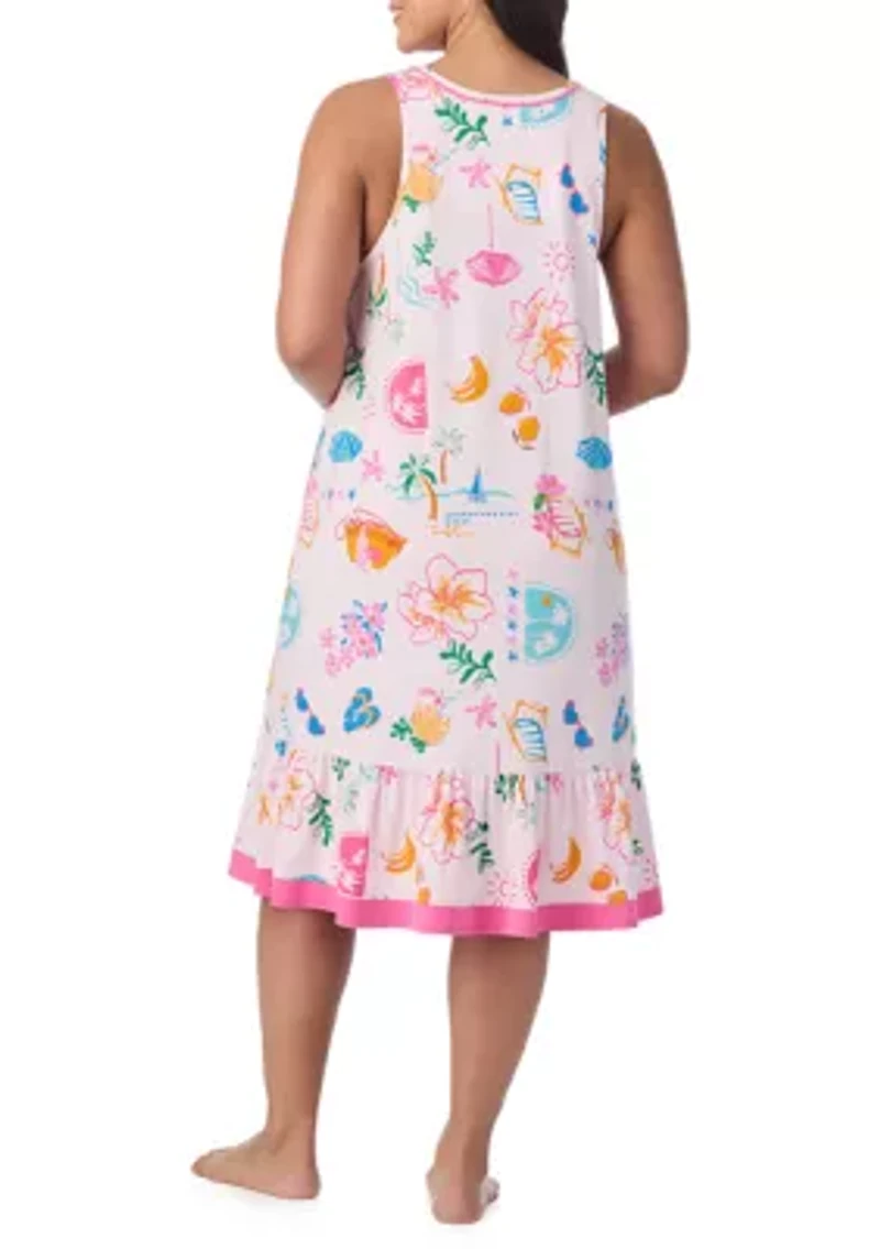 Sleeveless Ballet Midi Nightgown