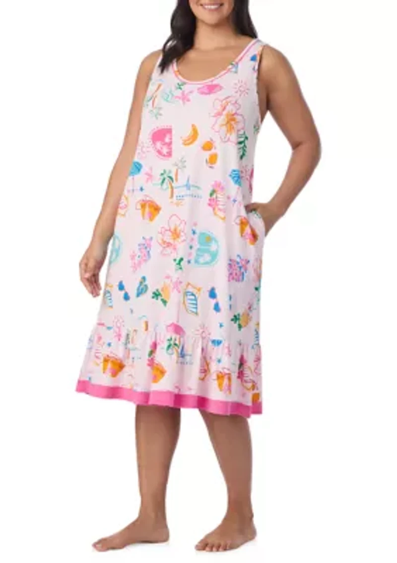 Sleeveless Ballet Midi Nightgown