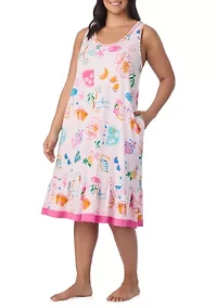 Sleeveless Ballet Midi Nightgown
