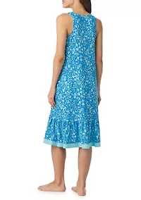 Sleeveless Floral Midi Nightgown