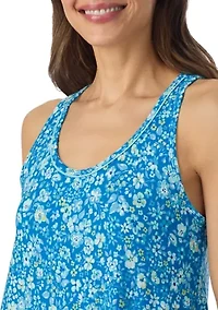 Sleeveless Floral Midi Nightgown