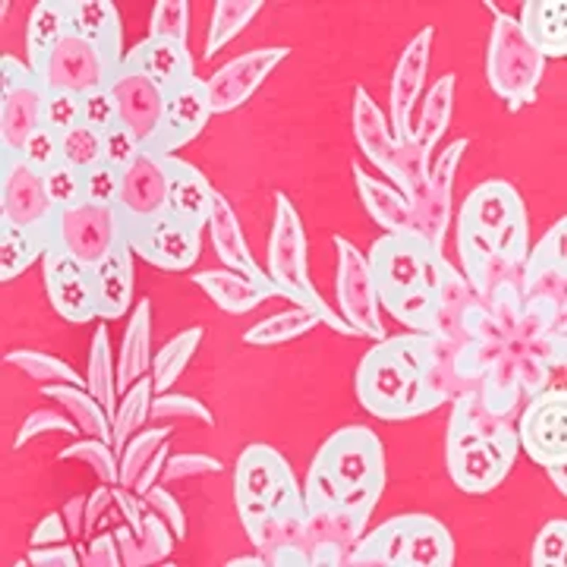 Short Sleeve Notch Collar Cropped Pajama Set