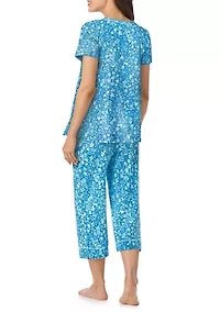 Cropped Print Pajama Set