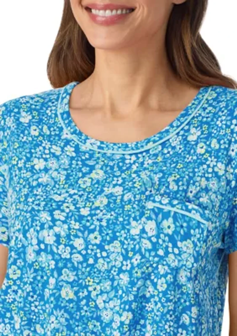 Cropped Print Pajama Set