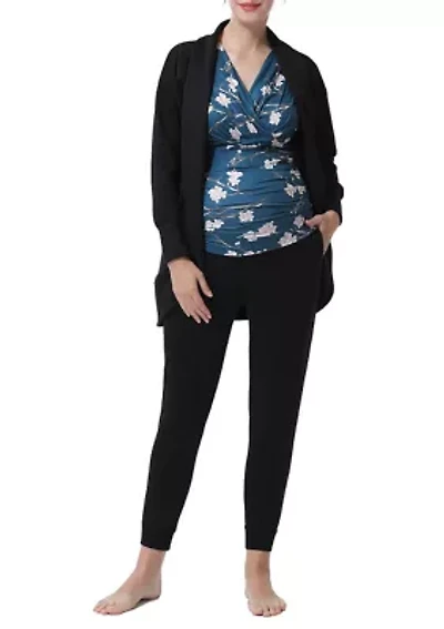 Maternity Josie Lounge Top, Jogger Pants, and Cardigan Set