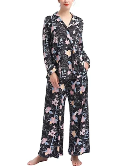 Lia Maternity/Nursing Floral Print Pajamas