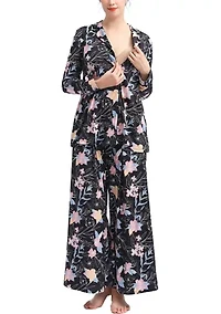 Lia Maternity/Nursing Floral Print Pajamas