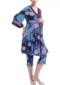Natalie Maternity/Nursing Pajamas & Robe Set