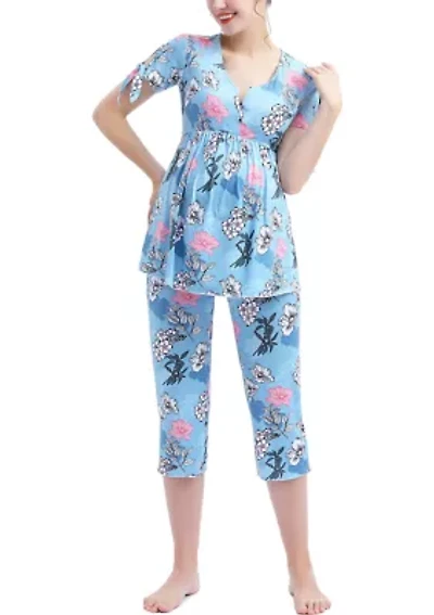 Daya Maternity/Nursing Pajama Set