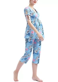 Daya Maternity/Nursing Pajama Set
