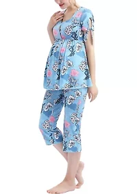 Daya Maternity/Nursing Pajama Set