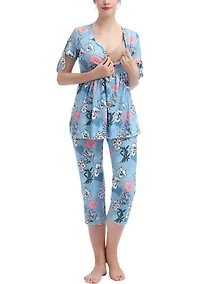 Daya Maternity/Nursing Pajama Set