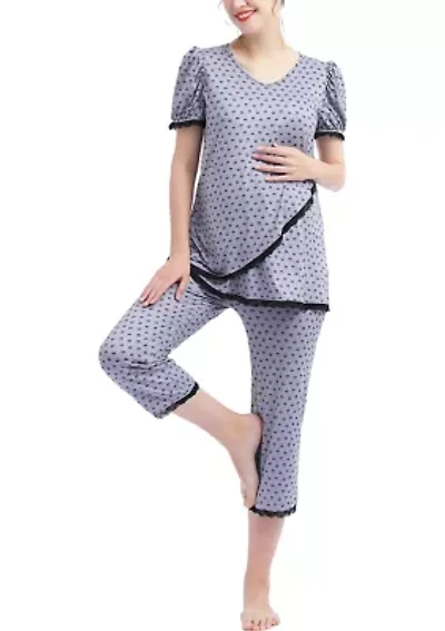 Drew Maternity/Nursing Pajama Set