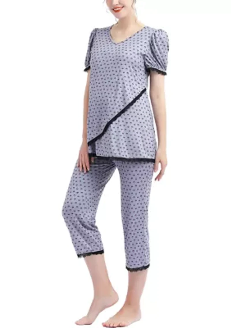 Drew Maternity/Nursing Pajama Set