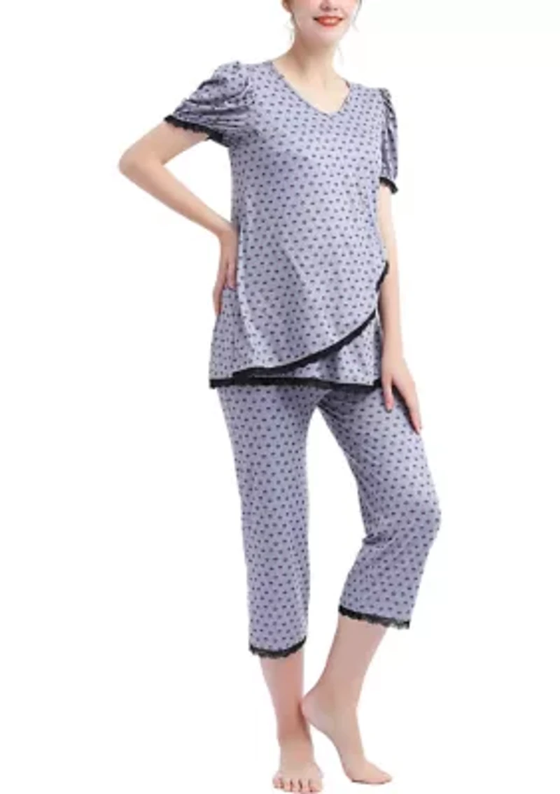 Drew Maternity/Nursing Pajama Set