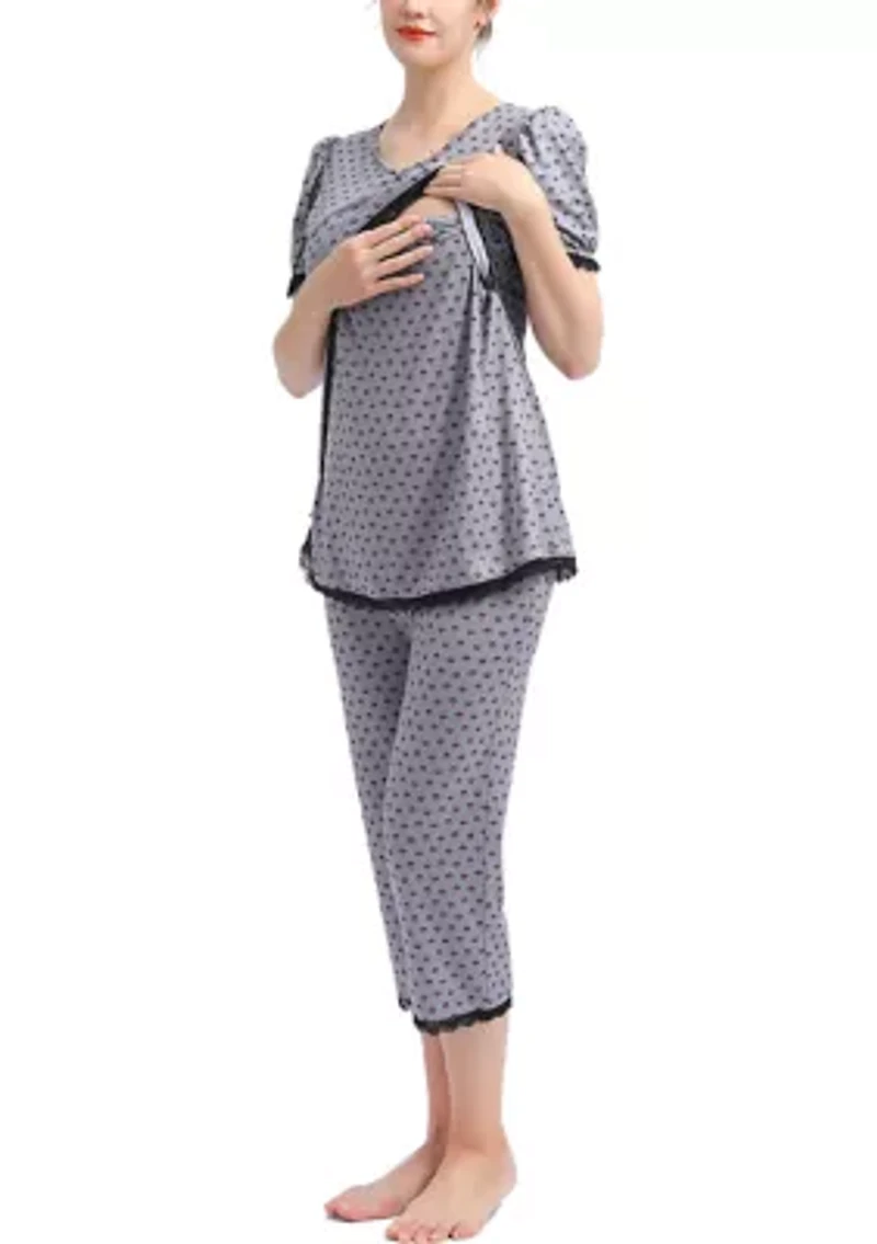Drew Maternity/Nursing Pajama Set