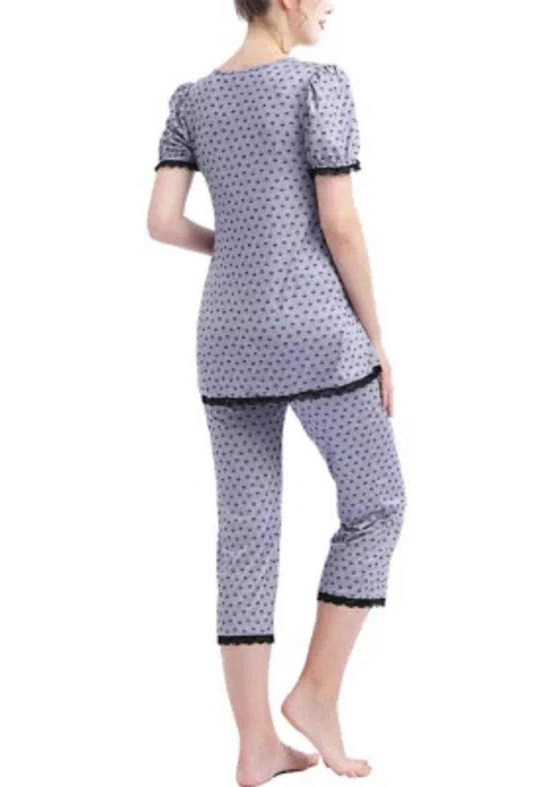 Drew Maternity/Nursing Pajama Set