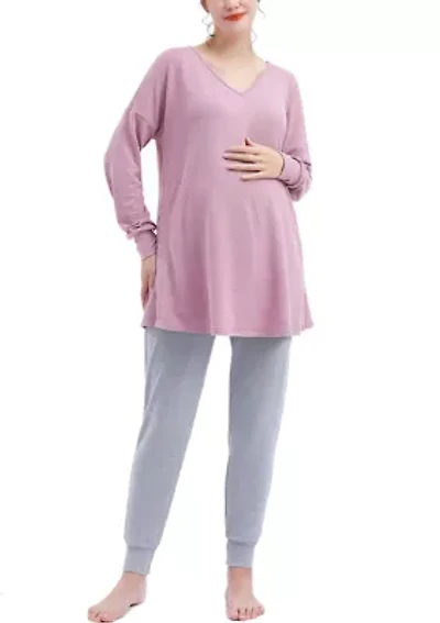 Emilia Maternity/Nursing Lounge Sweatshirt & Jogger Pants