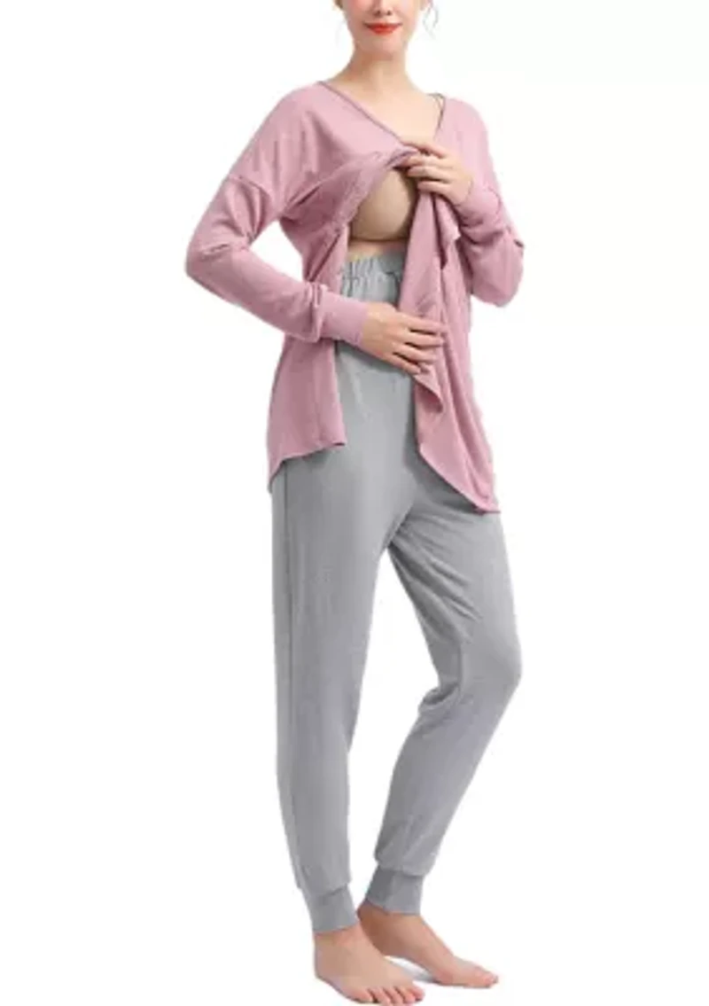 Emilia Maternity/Nursing Lounge Sweatshirt & Jogger Pants