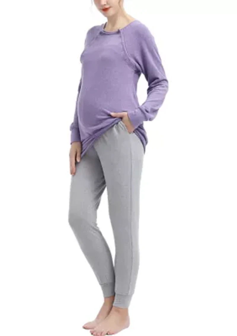 Zoie Maternity/Nursing Pajama Set