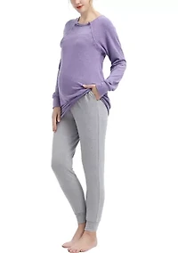 Zoie Maternity/Nursing Pajama Set