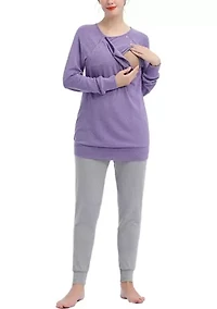 Zoie Maternity/Nursing Pajama Set